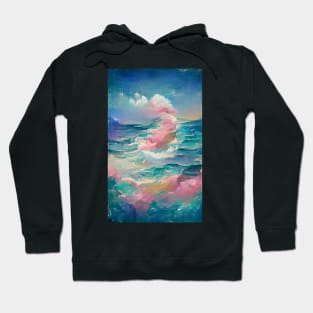 Cotton Candy Ocean Dream Art Hoodie